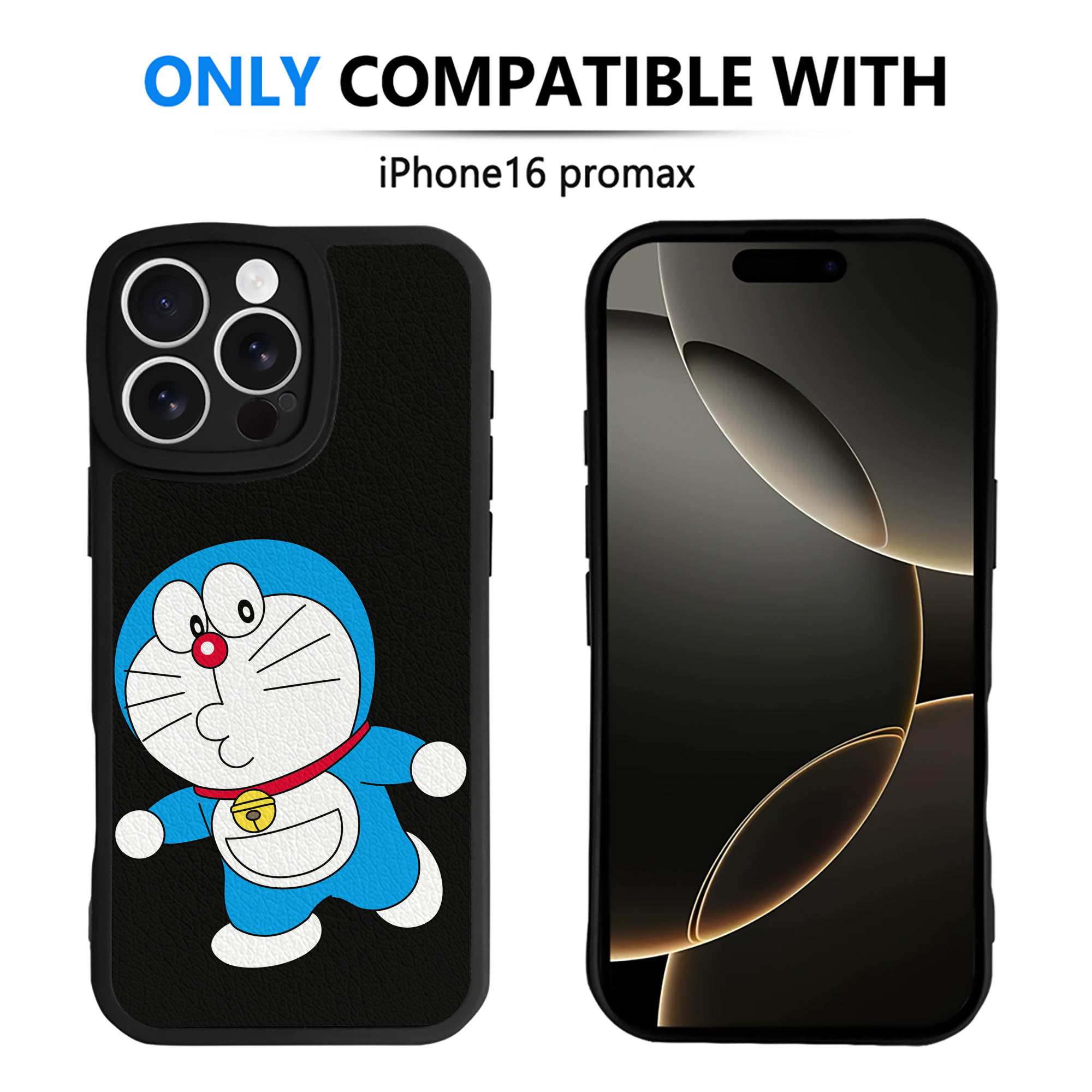 （画像用） ドラえもん Doraemon 【iPhone 16シリーズ対応】シリコンスマホケース（レザー調） 材質：シリコン